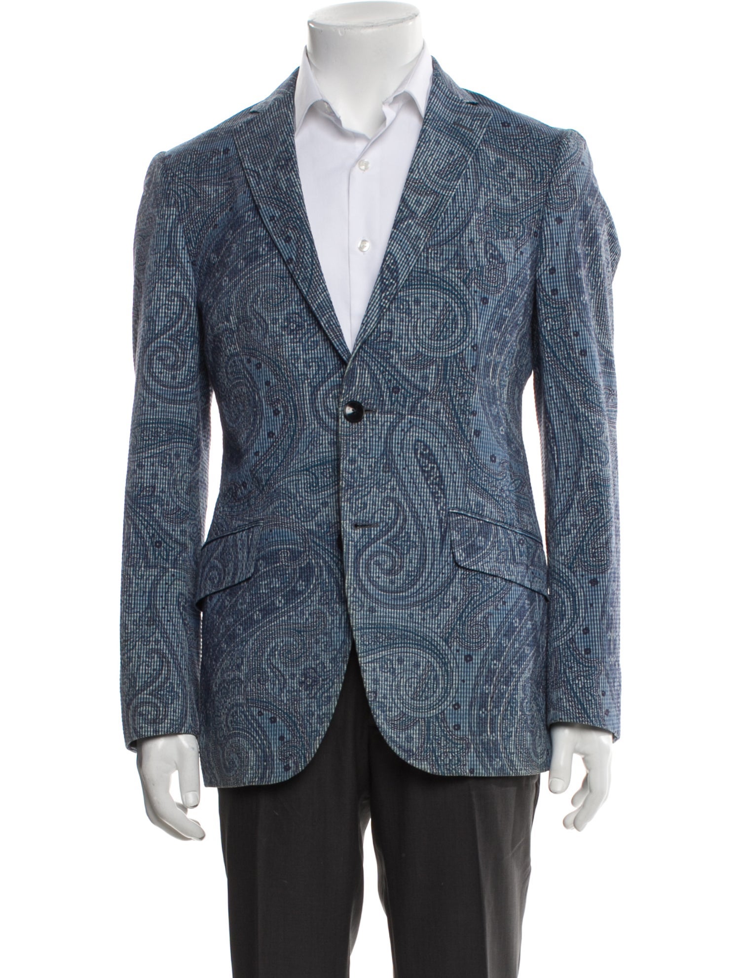 Etro Paisley Print Peacoat