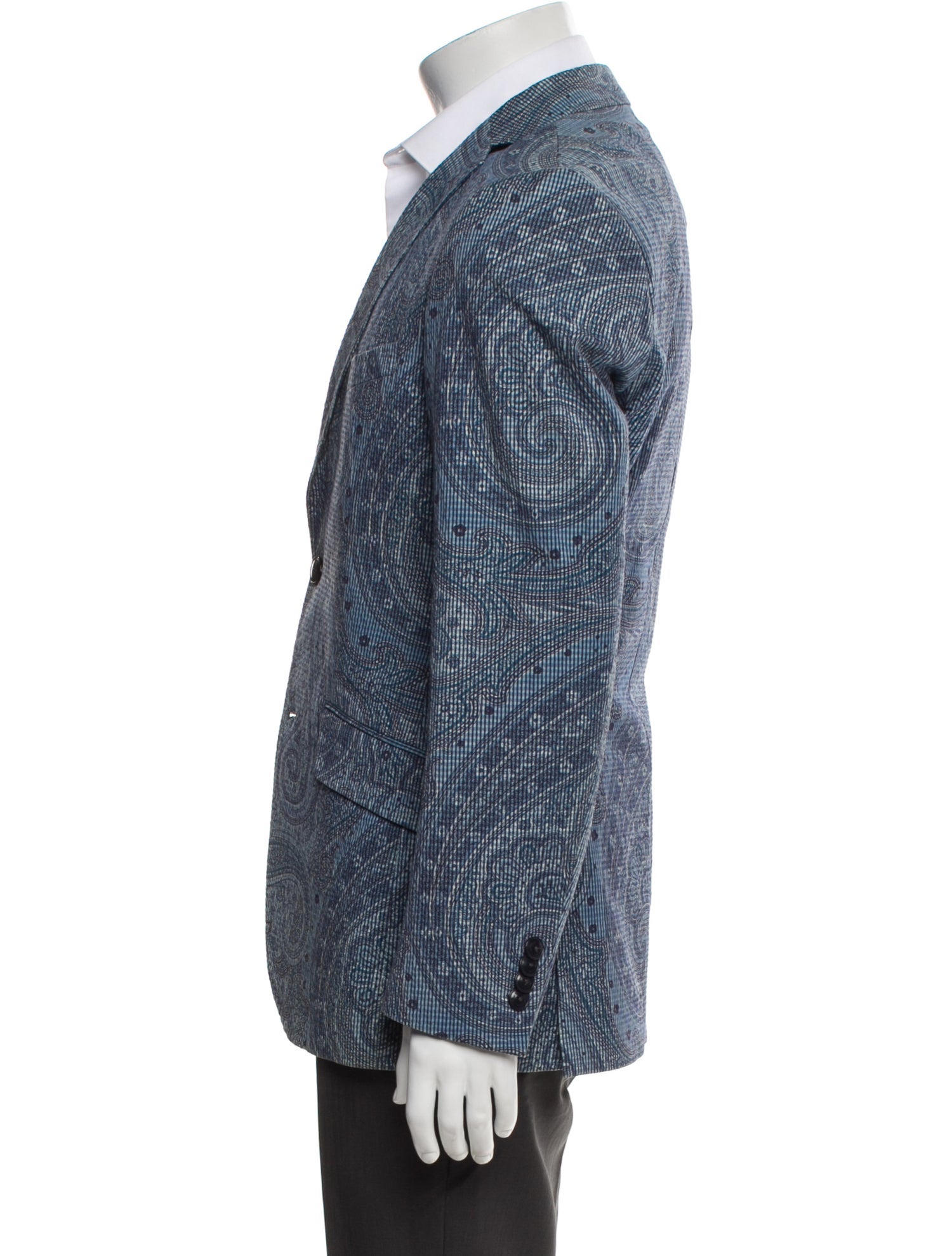 Etro Paisley Print Peacoat