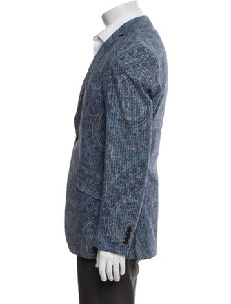 Etro Paisley Print Peacoat