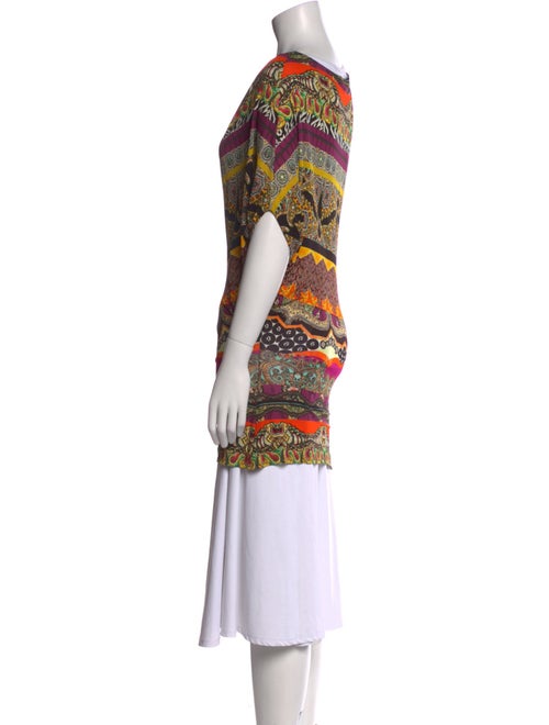 Etro Printed Cowl Neck Tunic