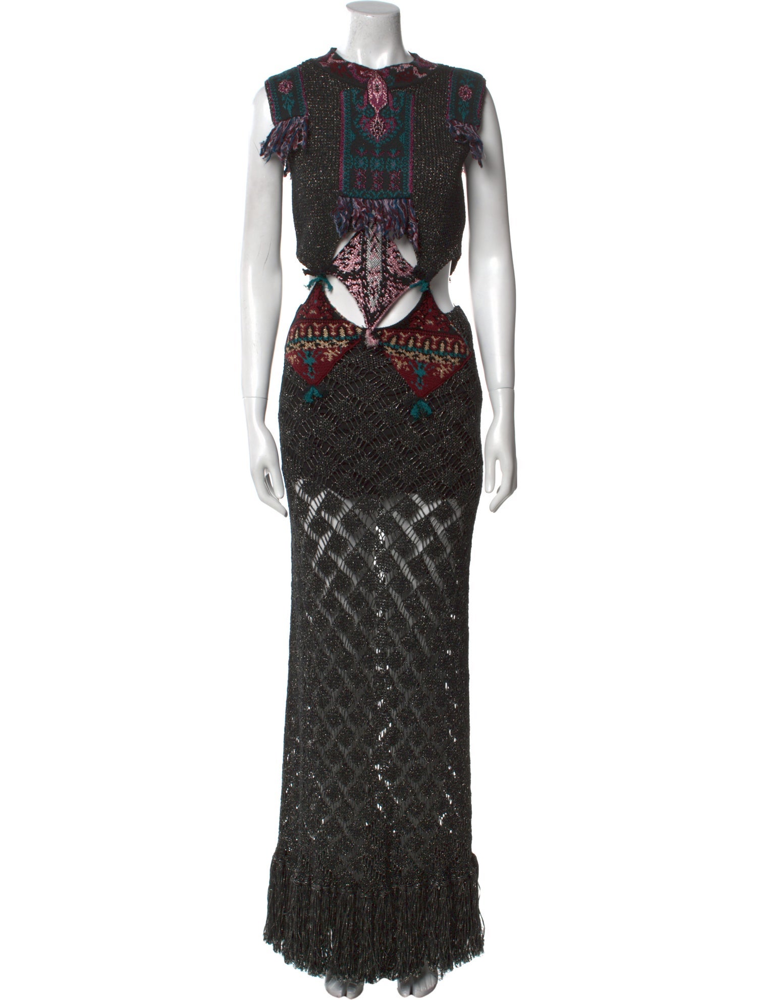 Etro Lace Pattern Long Dress