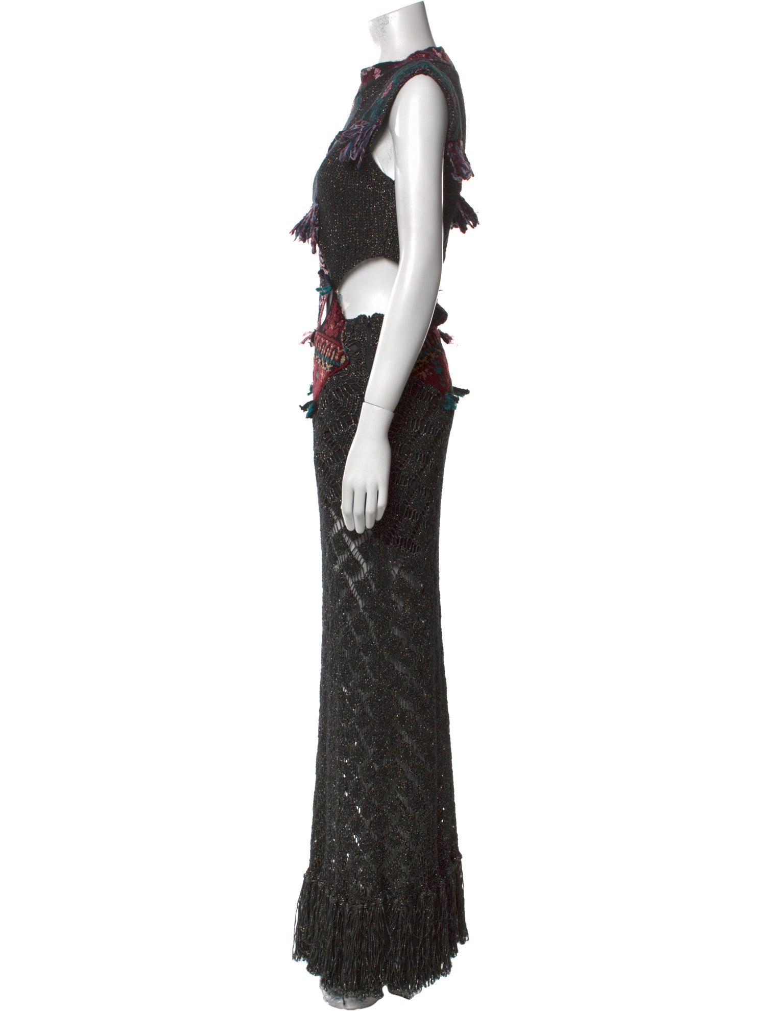 Etro Lace Pattern Long Dress