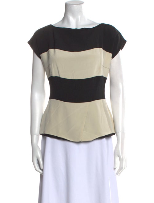 Etro Silk Colorblock Pattern Blouse