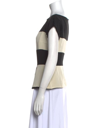 Etro Silk Colorblock Pattern Blouse