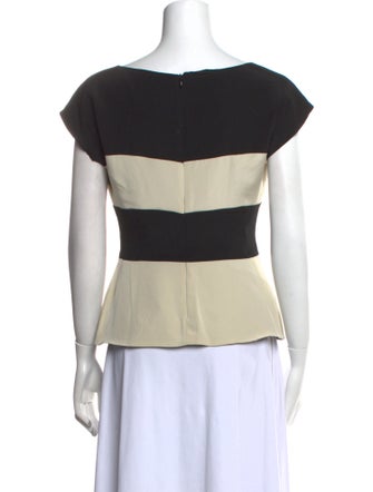 Etro Silk Colorblock Pattern Blouse