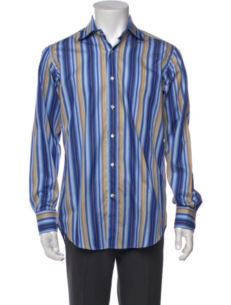Etro Striped Long Sleeve Dress Shirt