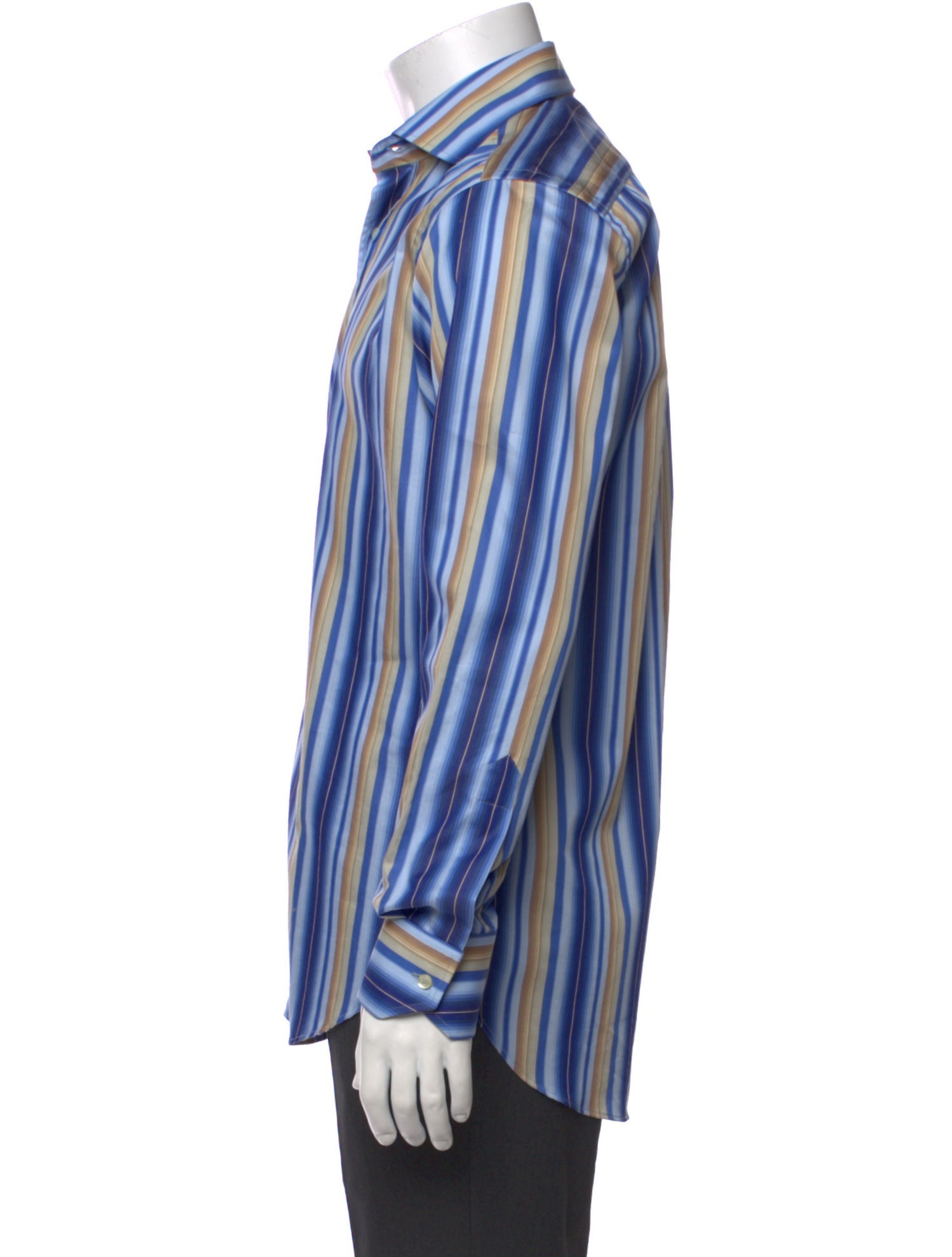 Etro Striped Long Sleeve Dress Shirt