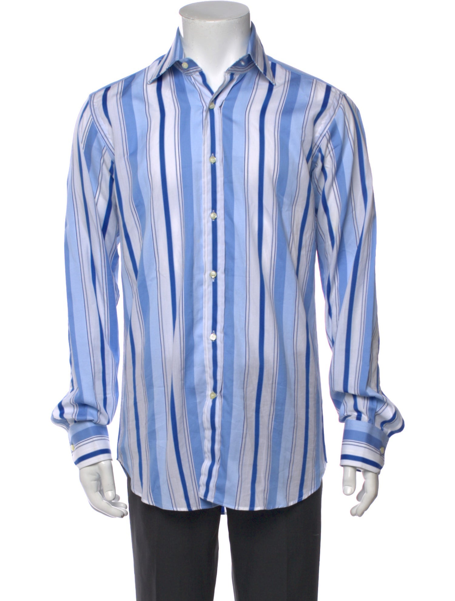 Etro Striped Long Sleeve Dress Shirt