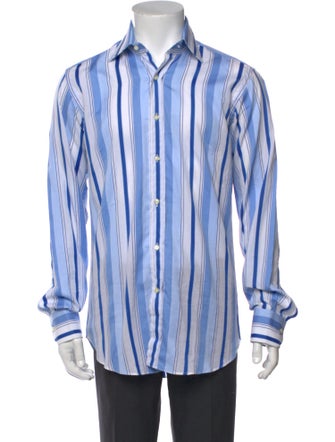 Etro Striped Long Sleeve Dress Shirt