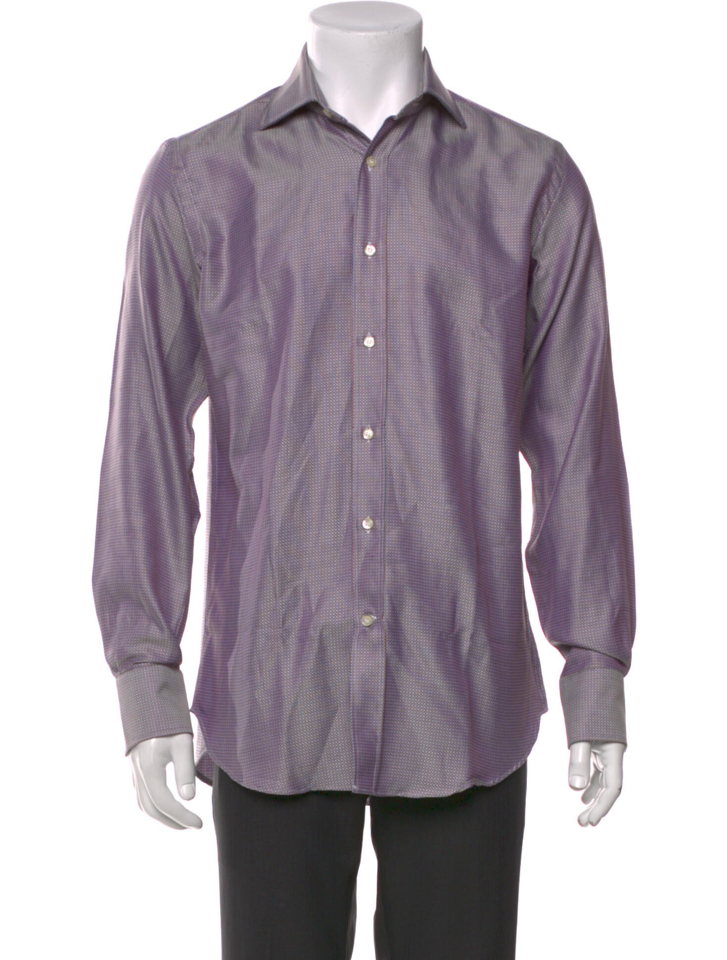 Etro Polka Dot Print Long Sleeve Dress Shirt