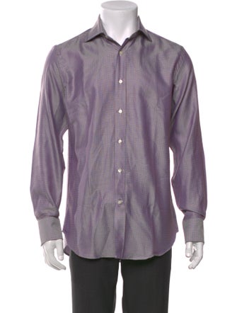 Etro Polka Dot Print Long Sleeve Dress Shirt