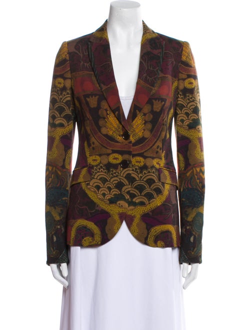 Etro Wool Printed Blazer