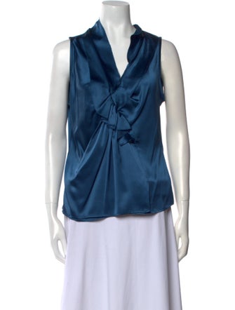 Etro Silk Cowl Neck Blouse