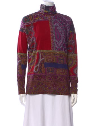Etro Wool Paisley Print Sweatshirt