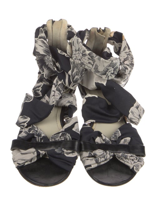 Etro Leather Printed Slingback Sandals