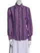 Etro Striped Long Sleeve Button-Up Top