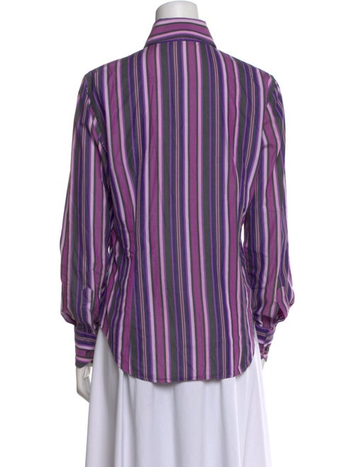 Etro Striped Long Sleeve Button-Up Top