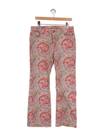 Etro Paisley Print Wide Leg Pants