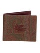 Etro Leather Paisley Print Bifold Wallet