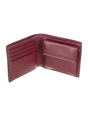 Etro Leather Paisley Print Bifold Wallet