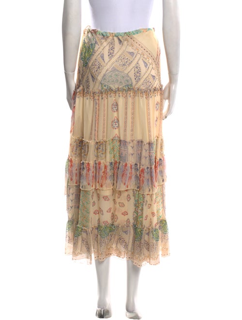 Etro Silk Midi Length Skirt
