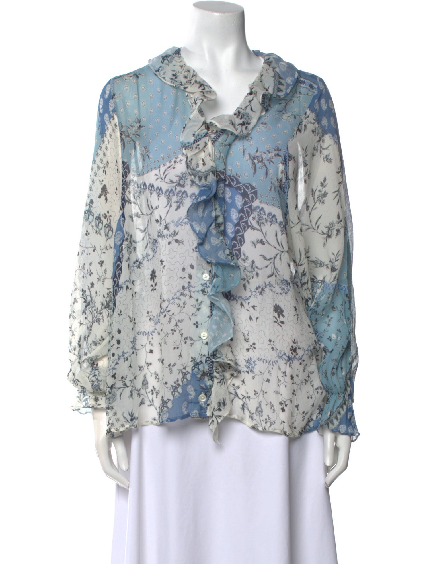 Etro Silk Floral Print Blouse