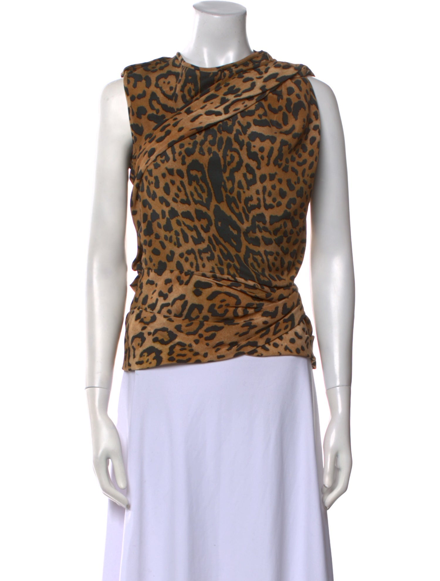 Etro Silk Animal Print Top