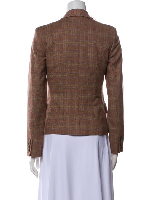 Etro Wool Plaid Print Blazer