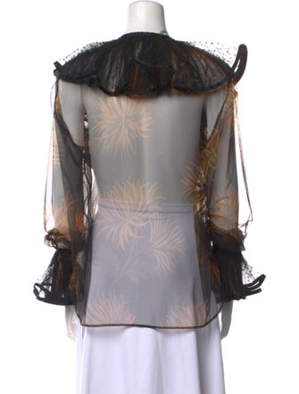 Etro Printed V-Neck Blouse