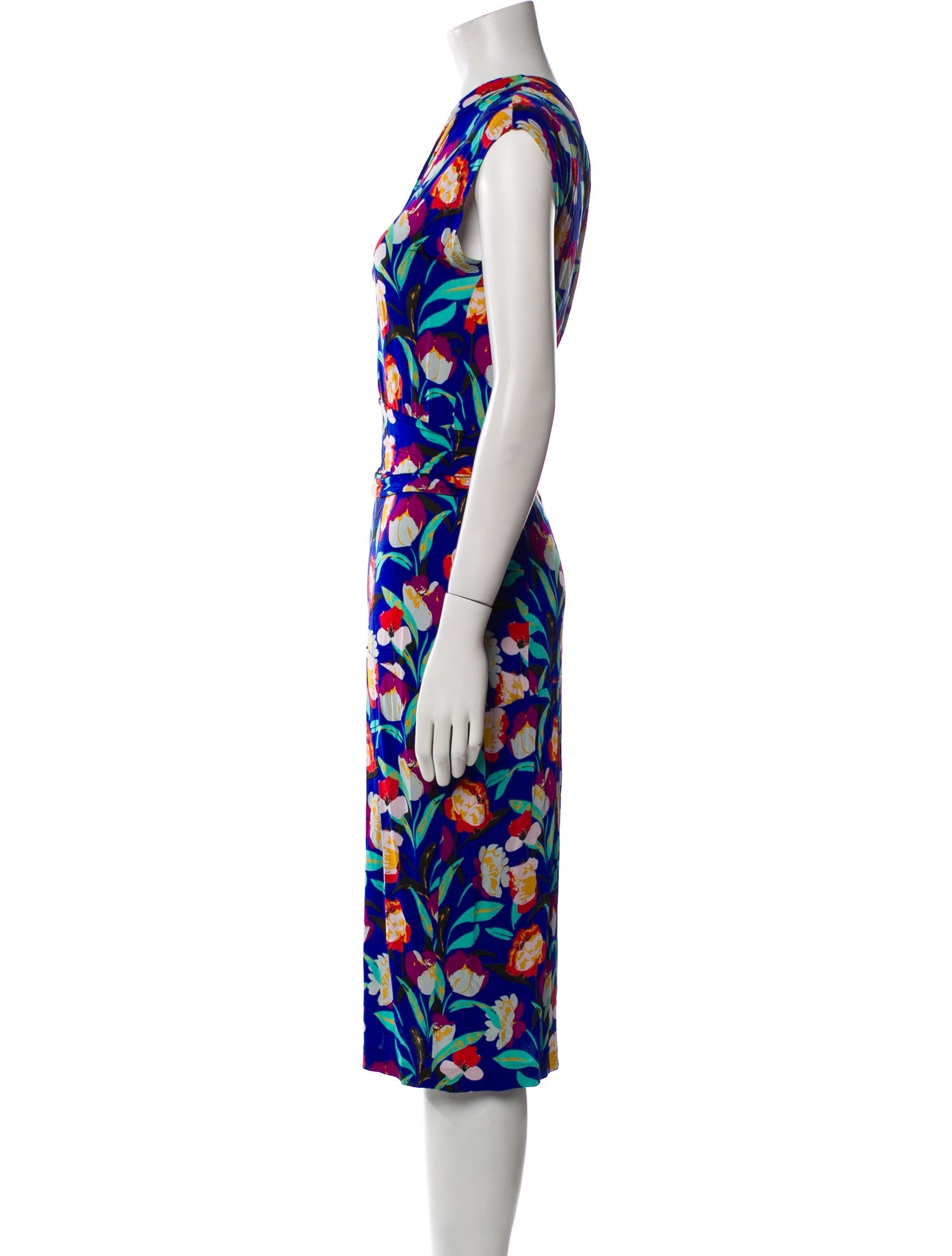 Etro Floral Print Midi Length Dress