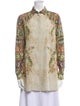 Etro Silk Floral Print Button-Up Top