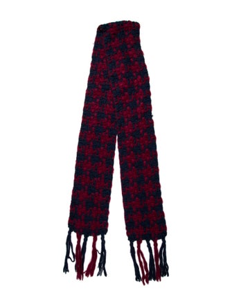 Etro Mohair Houndstooth Print Scarf