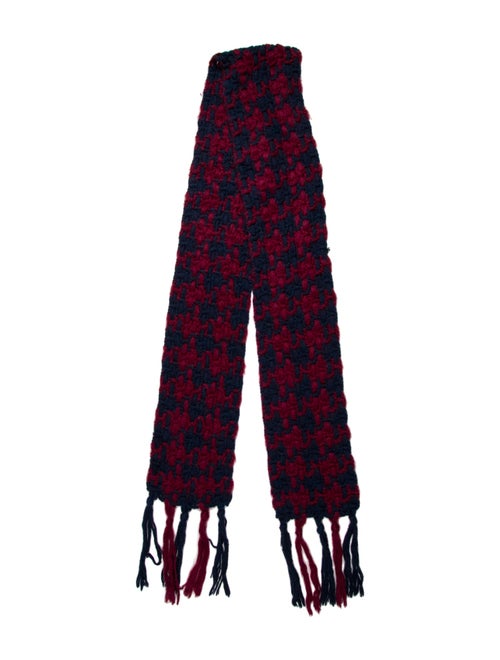 Etro Mohair Houndstooth Print Scarf
