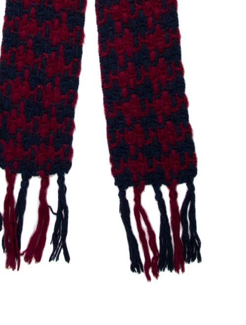 Etro Mohair Houndstooth Print Scarf