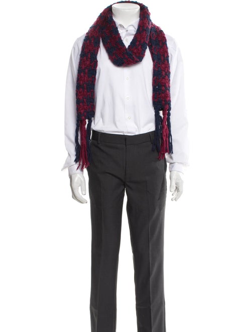 Etro Mohair Houndstooth Print Scarf