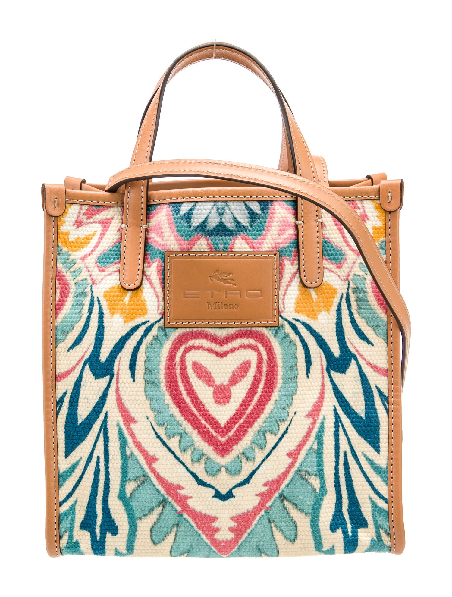 Etro Canvas Top Handle Bag