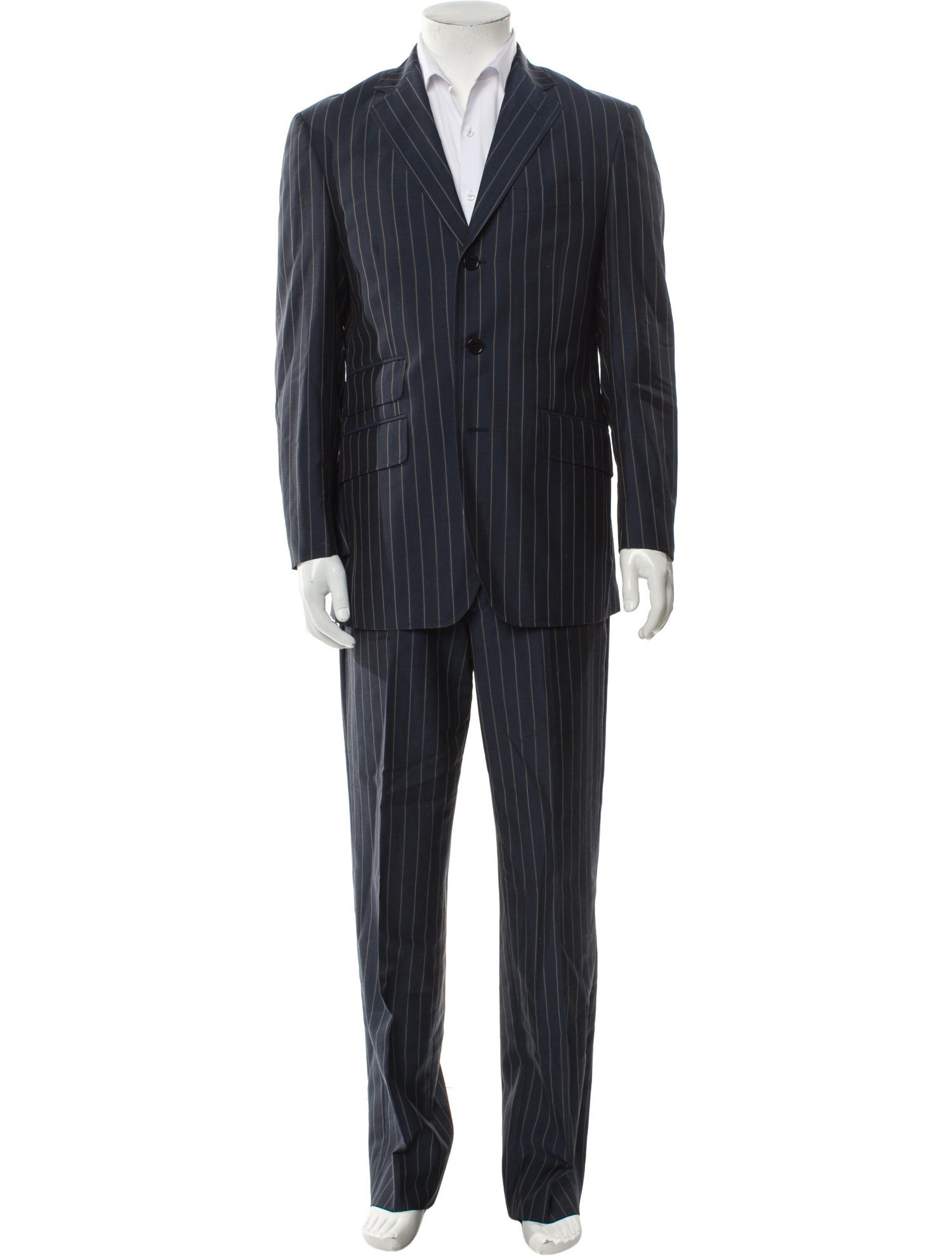 Etro Virgin Wool Striped Two-Piece Suit