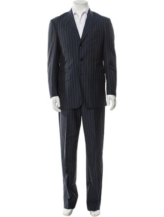 Etro Virgin Wool Striped Two-Piece Suit