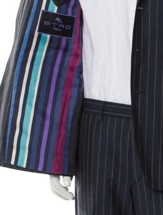 Etro Virgin Wool Striped Two-Piece Suit