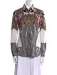 Etro Paisley Print Long Sleeve Button-Up Top