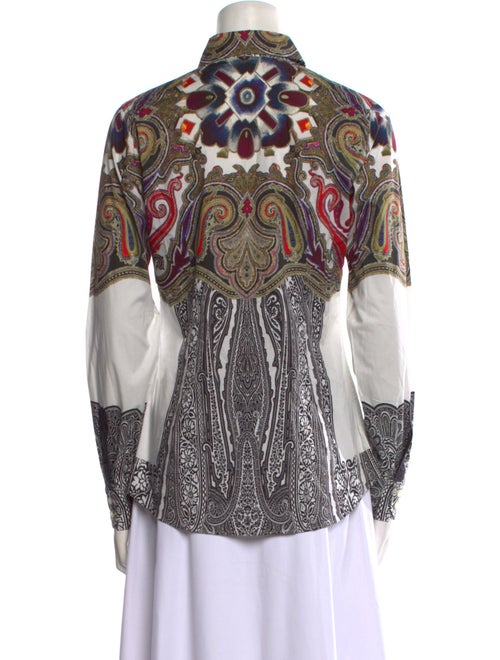 Etro Paisley Print Long Sleeve Button-Up Top