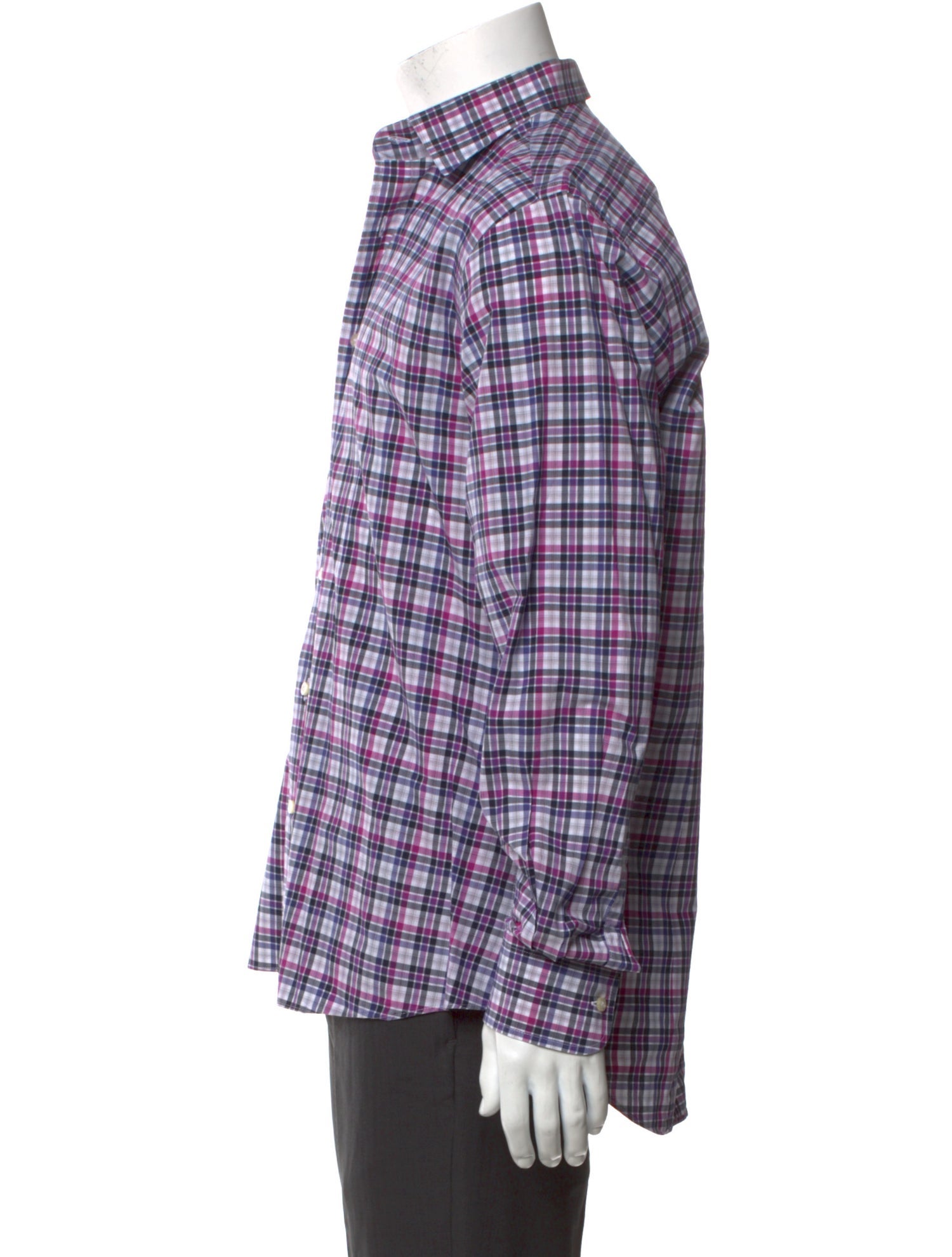 Etro Plaid Print Long Sleeve Shirt