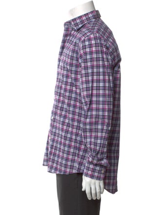 Etro Plaid Print Long Sleeve Shirt