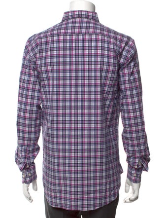 Etro Plaid Print Long Sleeve Shirt