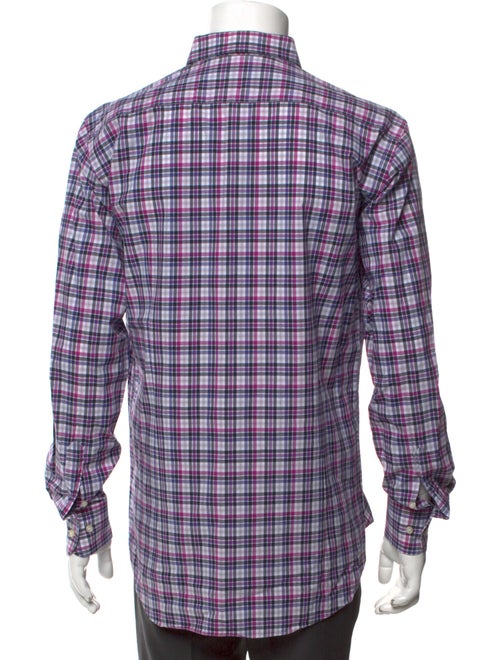 Etro Plaid Print Long Sleeve Shirt