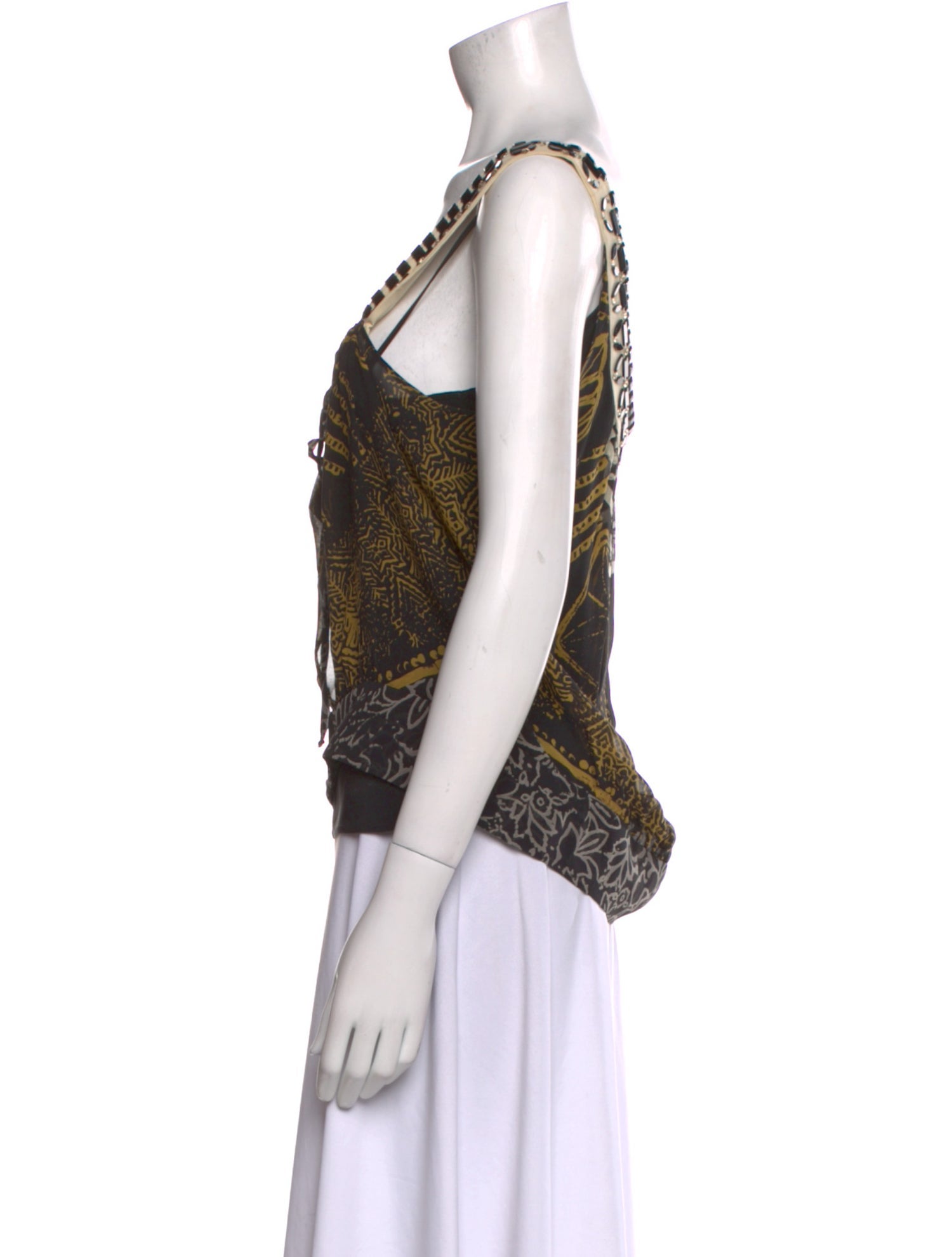 Etro Printed Square Neckline Top