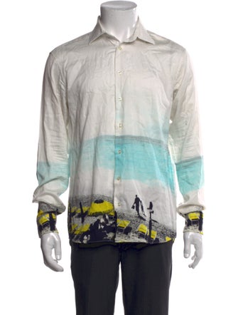 Etro Graphic Print Long Sleeve Shirt