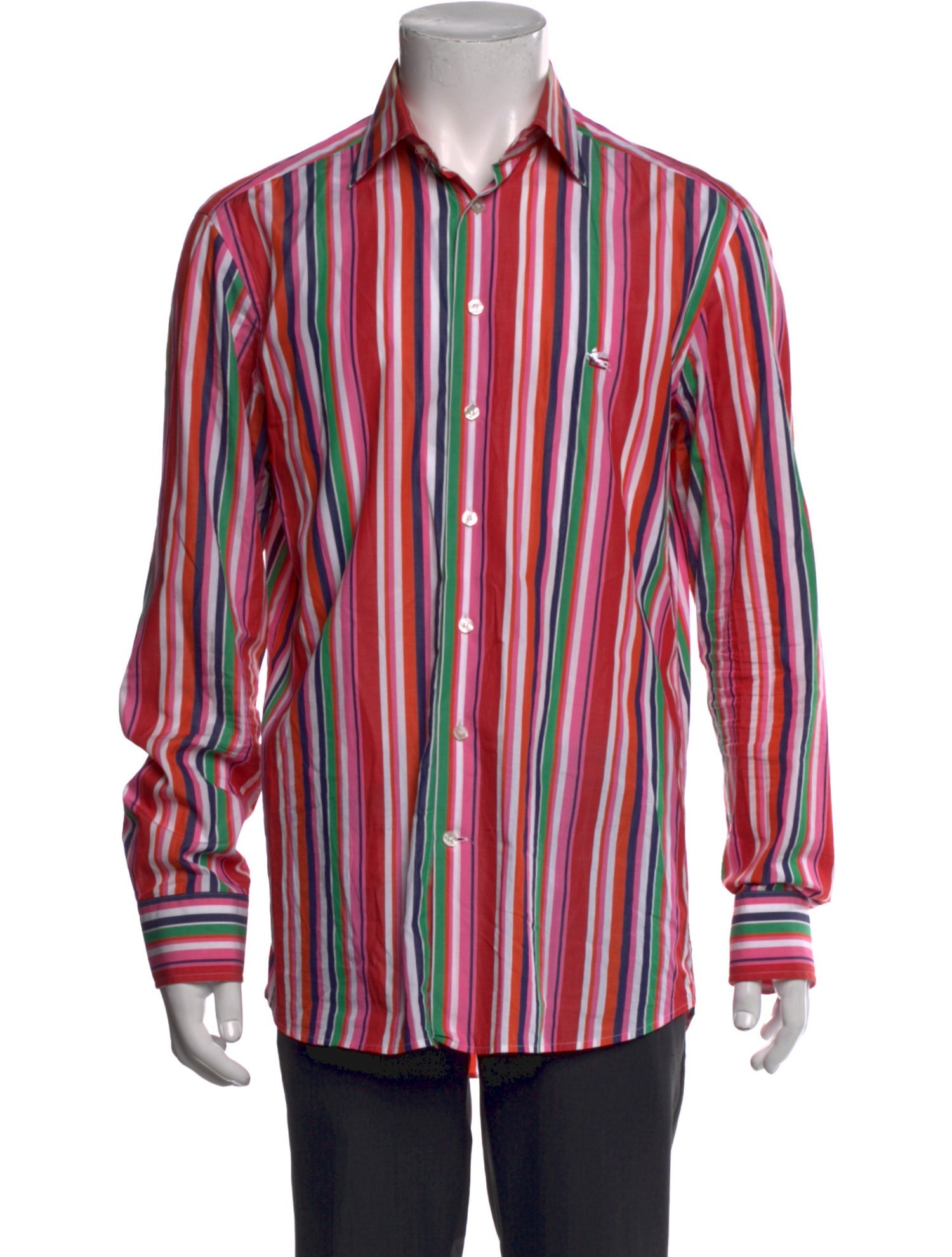 Etro Striped Long Sleeve Dress Shirt