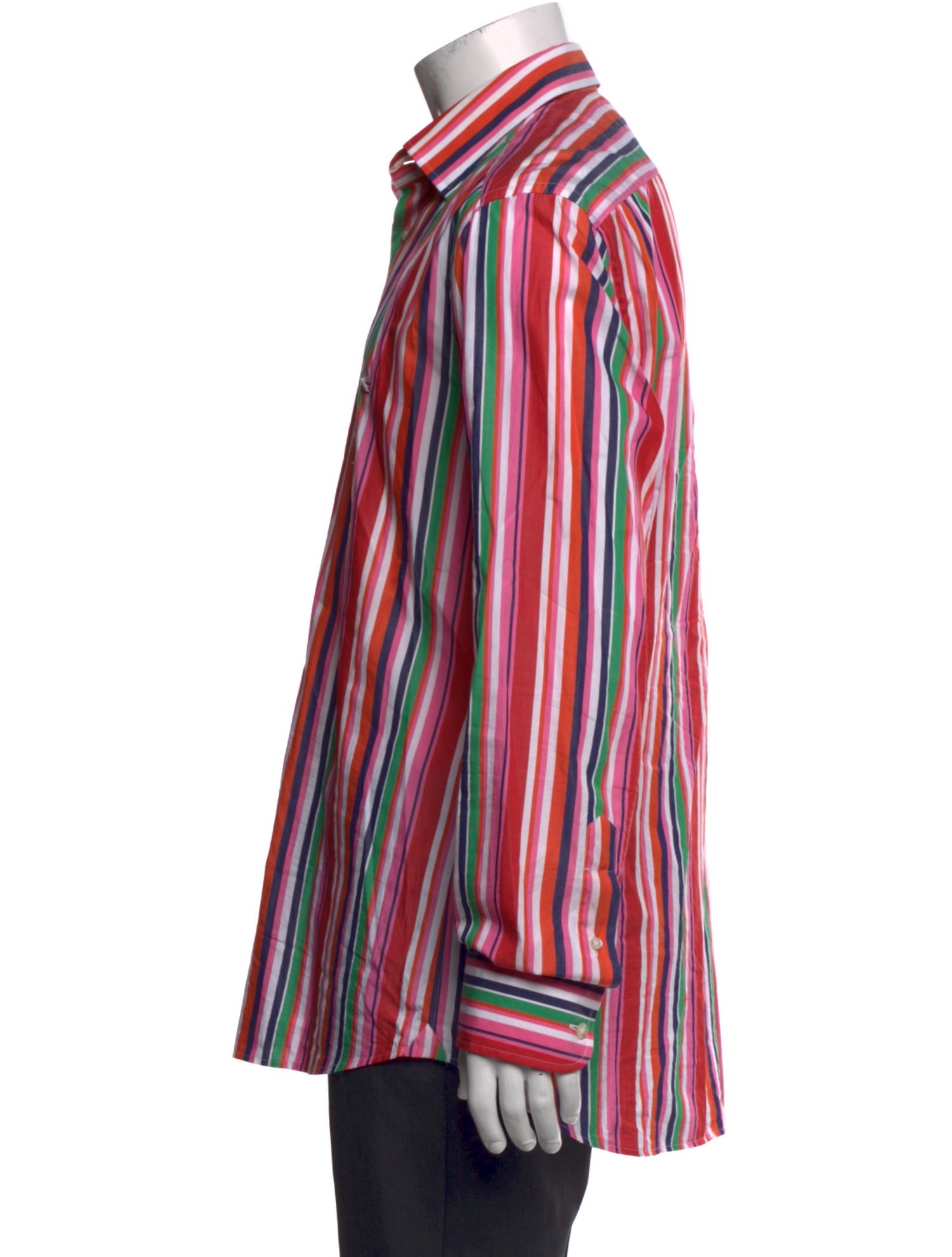 Etro Striped Long Sleeve Dress Shirt
