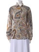 Etro Paisley Print Long Sleeve Button-Up Top
